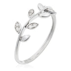 Bague "Yilana" D 0,063/10 - Or Blanc 375/1000
