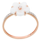 Bague "Kajana" D 0,056/11 Ceramique 1 - Or Rose 375/1000