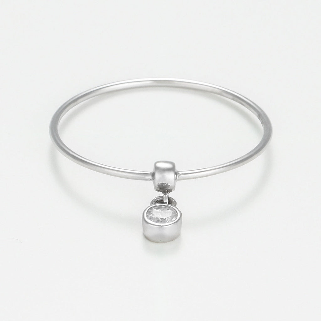 Bague "Binja" D 0,068/1 - Or Blanc 375/1000