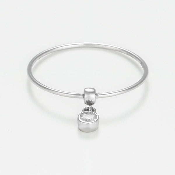 Bague "Binja" D 0,068/1 - Or Blanc 375/1000