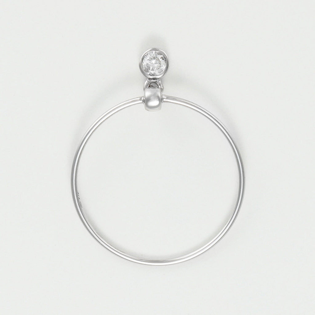 Bague "Binja" D 0,068/1 - Or Blanc 375/1000
