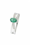 Bague "Ambi" D 0,035/10  Emeraude 0,605/1