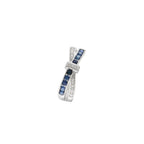Bague "Starky" D 0,045/10 Saphir 0,8/10 - Or Blanc 375/1000