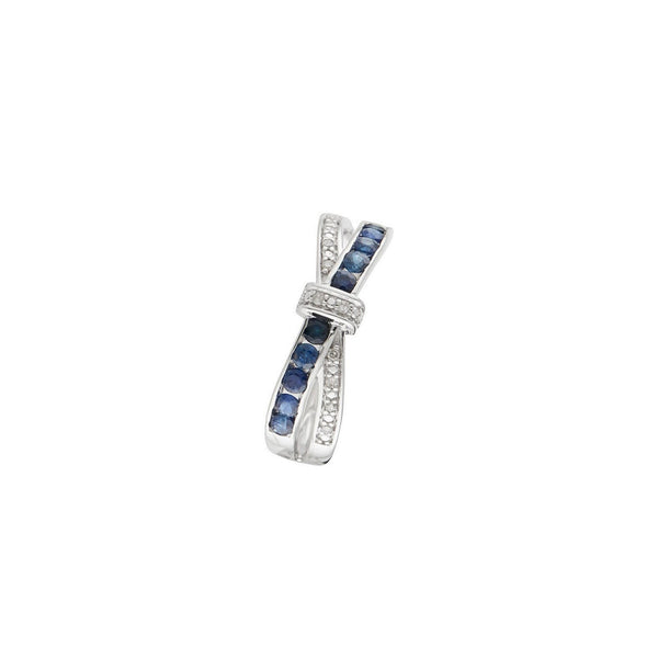 Bague "Starky" D 0,045/10 Saphir 0,8/10 - Or Blanc 375/1000