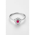 Bague "Joal" D0,263/10 Rubis 0,25/1 - Or Blanc 375/1000