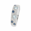 Bague "Majunga" D 0,056/16  Saphir 0,4/4  Blue Topaze 0,528/3