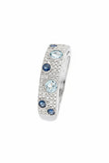 Bague "Majunga" D 0,056/16  Saphir 0,4/4  Blue Topaze 0,528/3