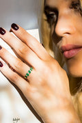 Bague "Sambava" D 0,105/30 Emeraude 0,38/5 - Or Jaune 375/1000