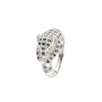 Bague "Panthère Noire" Dian0,55/55 Em0,06/2 - Or Blanc 375/1000