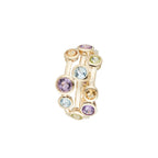 Bague "Kamina" Améthyste 0,62/3 Blue Topaze 0,5/2 Citrine 0,11/2 Péridot 0,17/2 - Or Jaune 375/1000