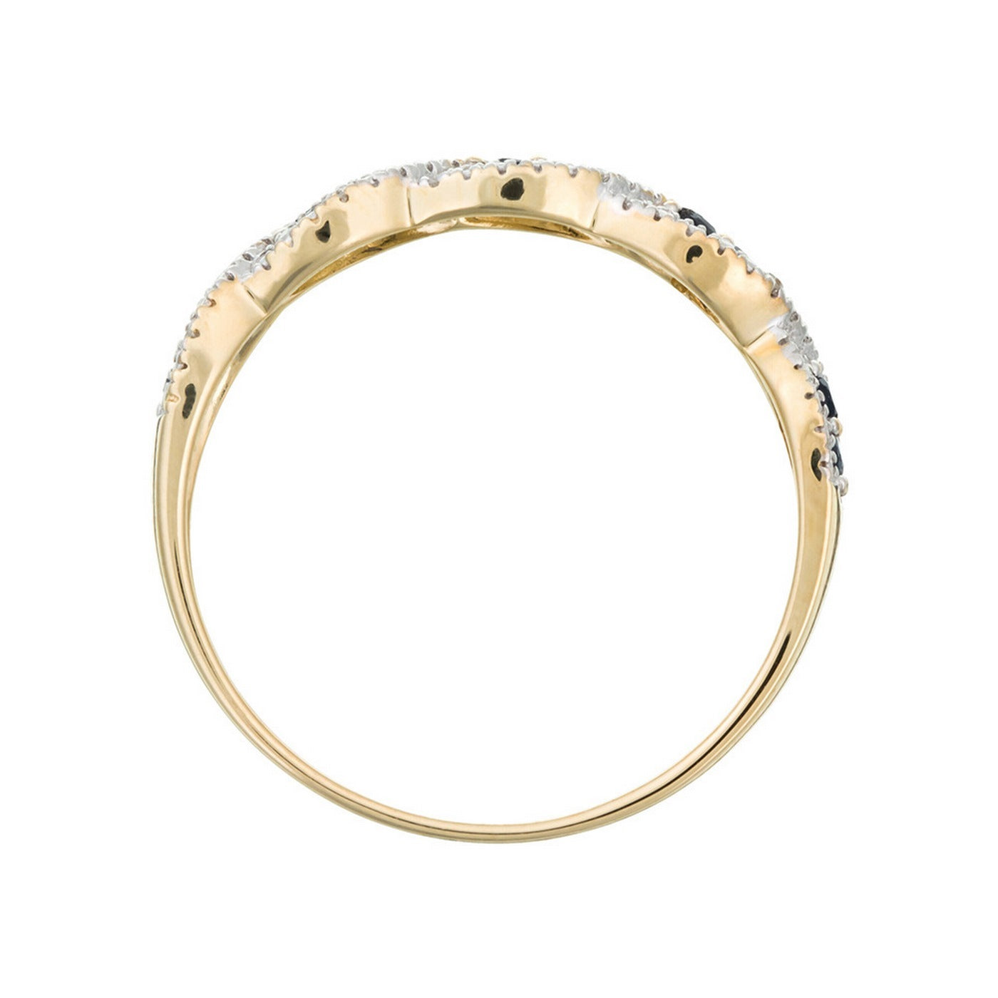 Bague "Saly" D0,05/14 Saphir 0,33/10 - Or Jaune 375/1000