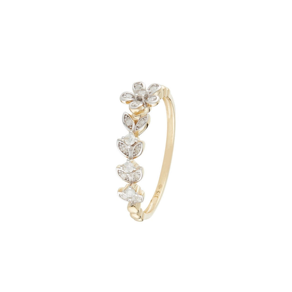 Bague "Datu" D 0,121/17 - Or Jaune 375/1000