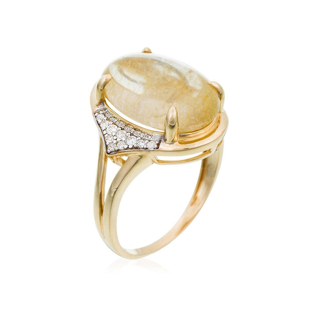Bague "Bihina" D 0,140/20 Rutile 7,4/1 - Or Jaune 375/1000