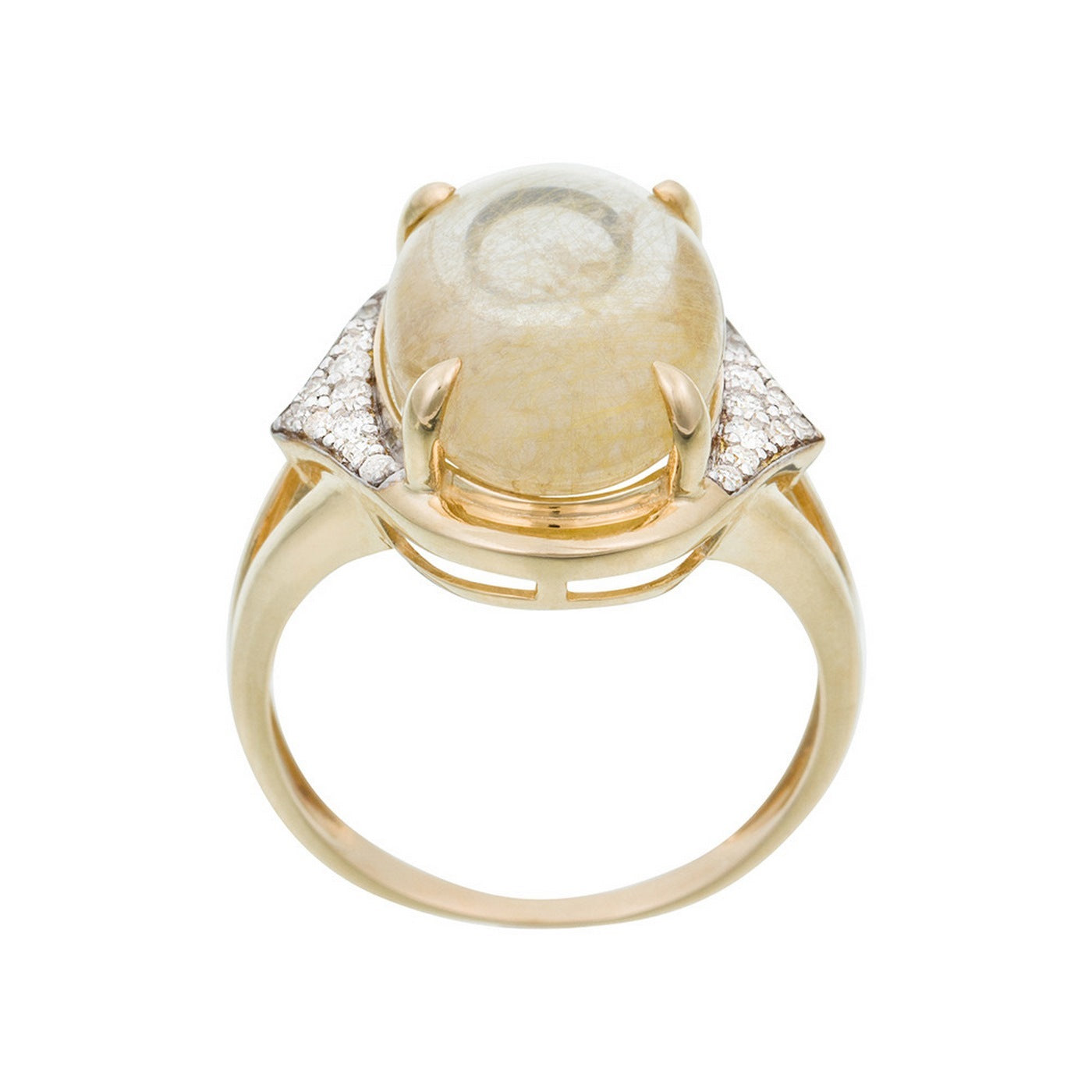 Bague "Bihina" D 0,140/20 Rutile 7,4/1 - Or Jaune 375/1000