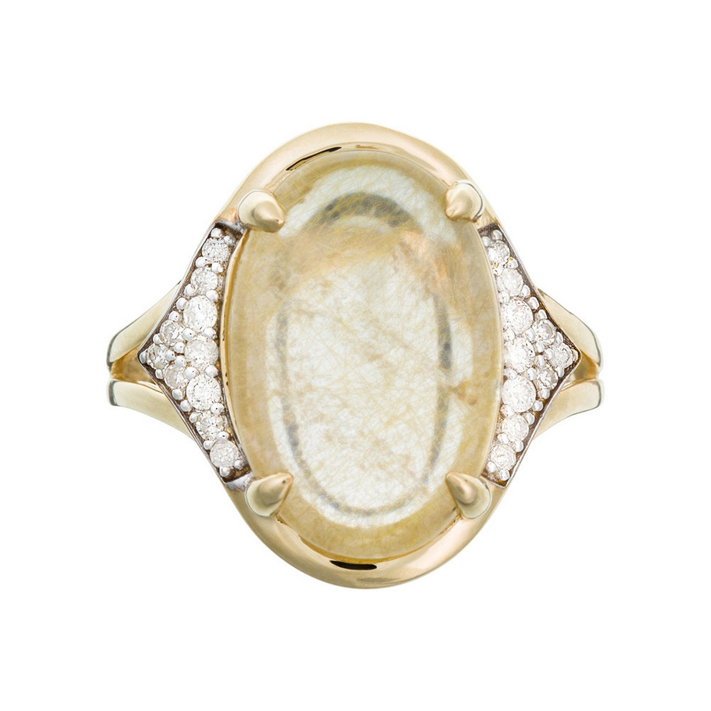 Bague "Bihina" D 0,140/20 Rutile 7,4/1 - Or Jaune 375/1000