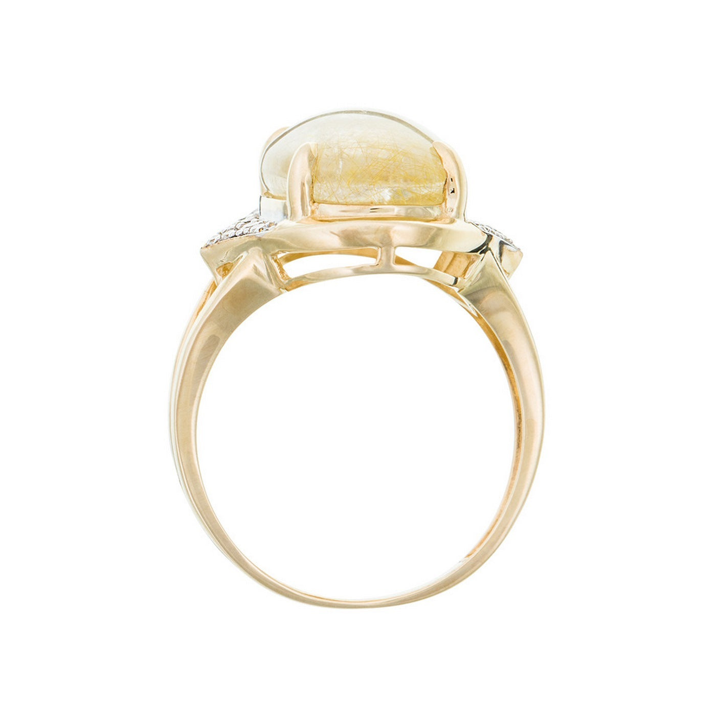 Bague "Bihina" D 0,140/20 Rutile 7,4/1 - Or Jaune 375/1000
