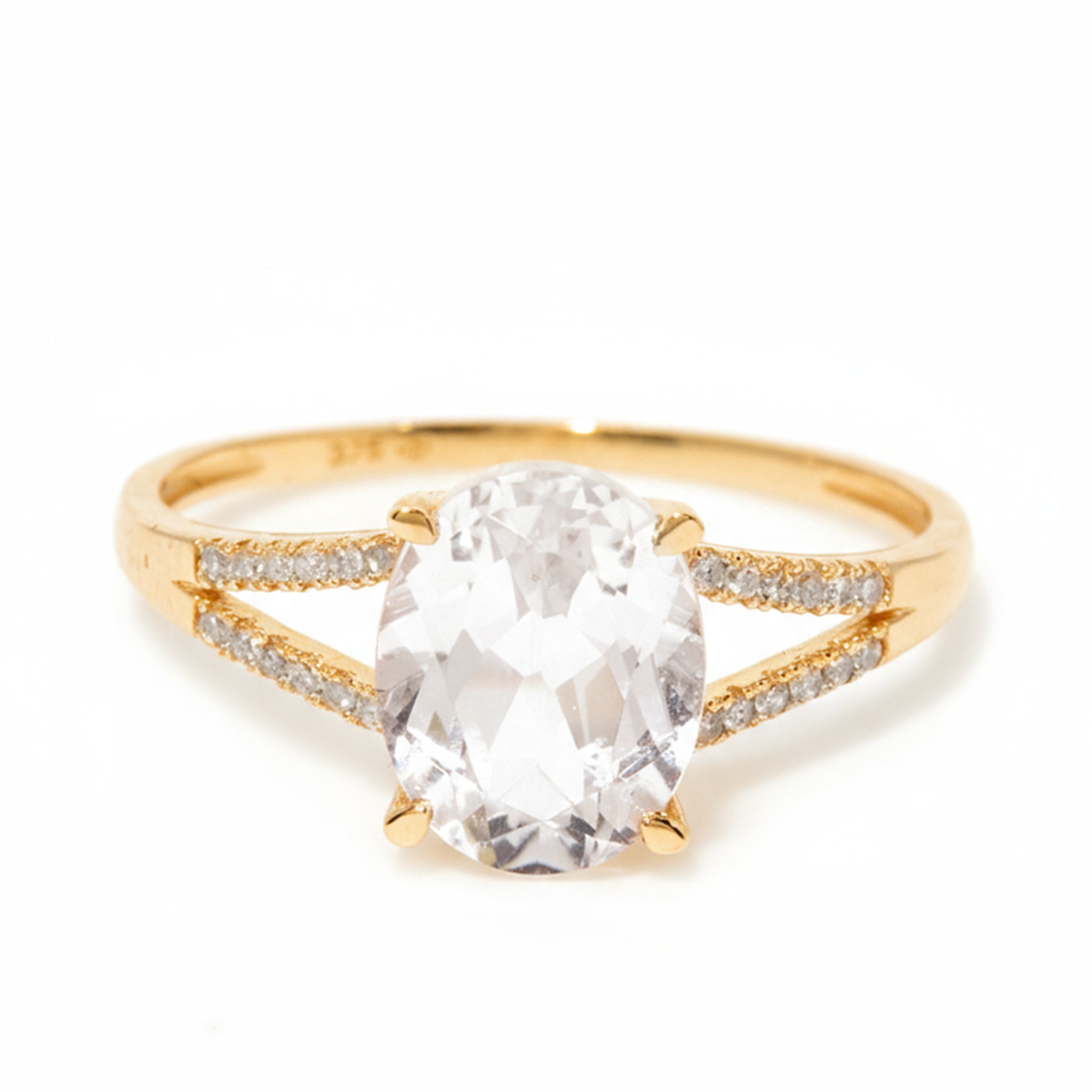 Bague "Miri" D 0,084/24  Topaze Blanche 2,45/1