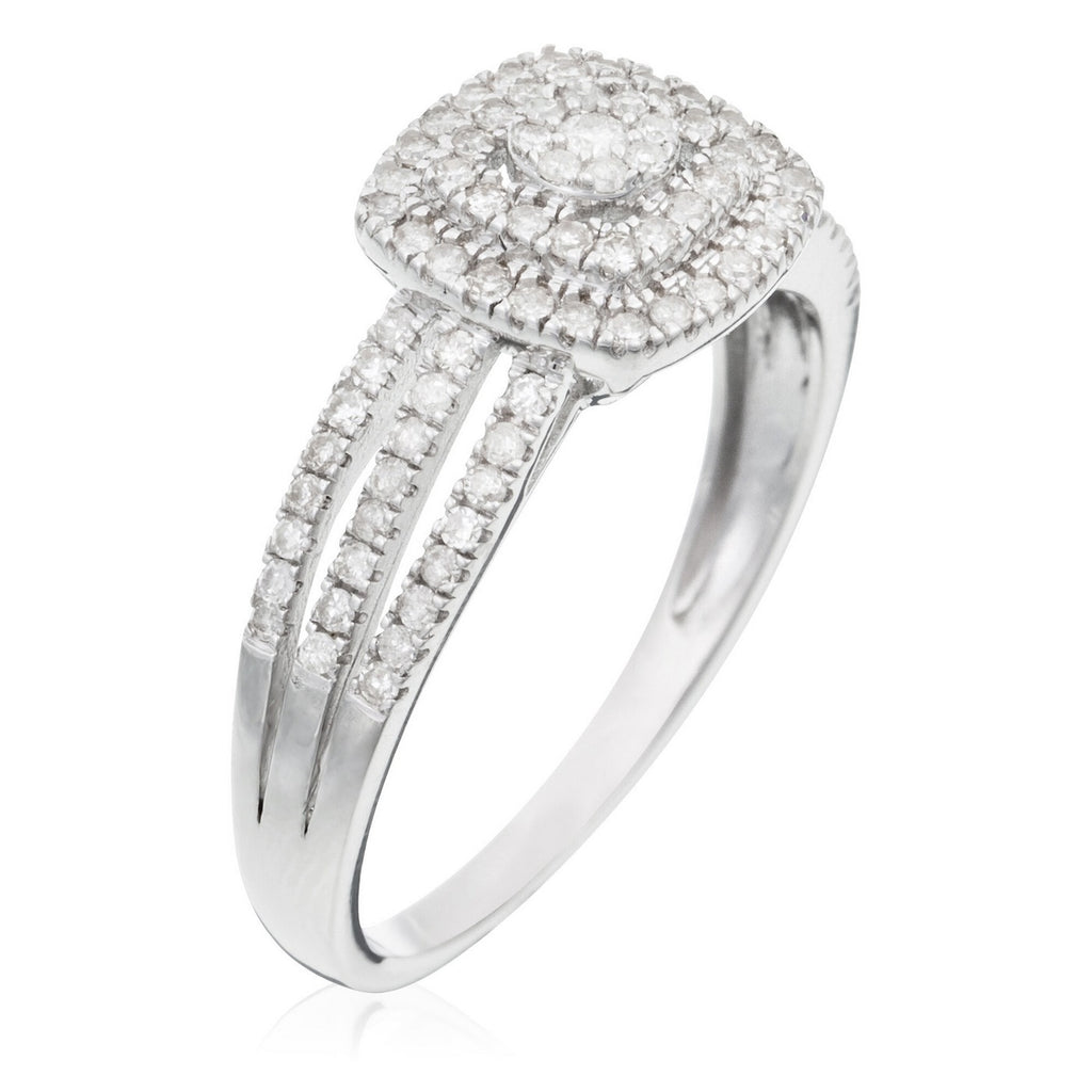 Bague "Moromba" D 0,493/97 - Or Blanc 375/1000