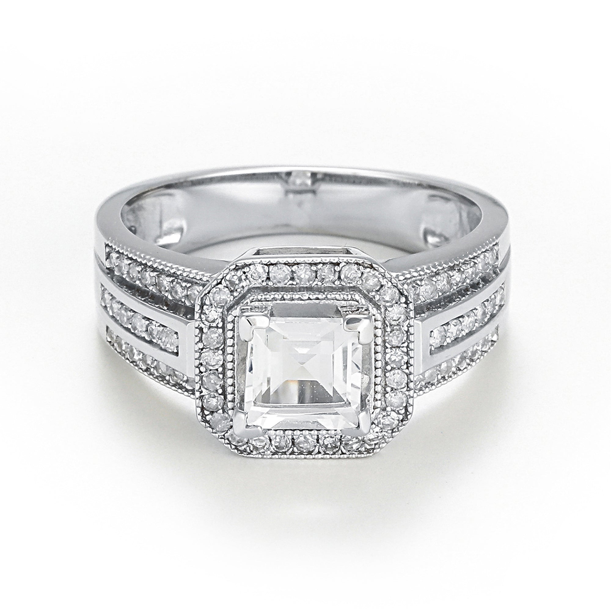 Bague "Remban" D 0,32/68  White Topaze 1,41/1