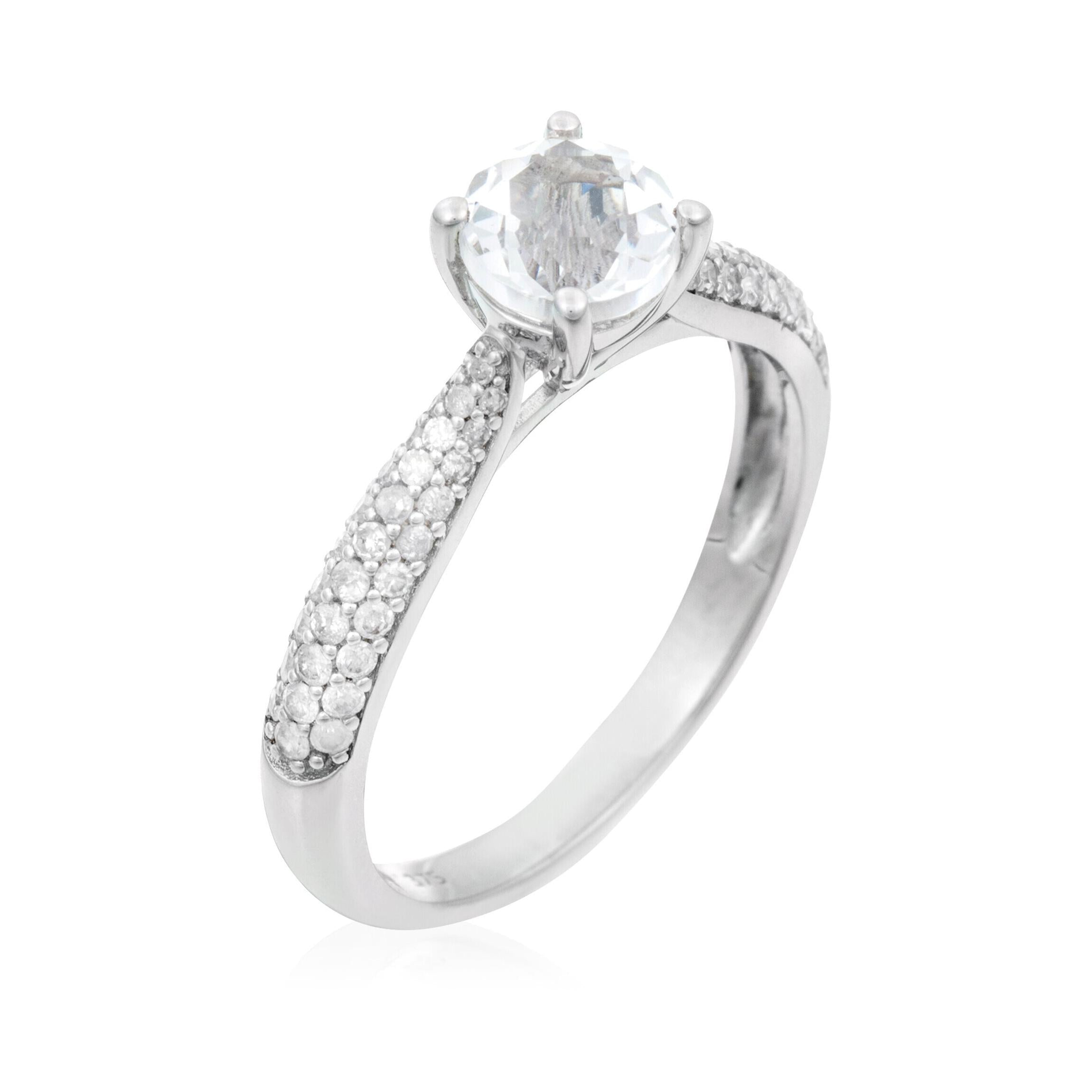 Bague "Tawo" D 0,327/62 White Topaze 1,43/1