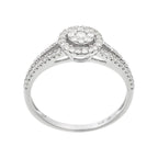 Bague "Jaya" D 0,482/61 - Or Blanc 375/1000