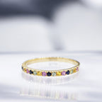 Bague "Multicolor" - Or Jaune 375/1000