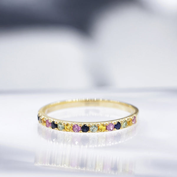 Bague "Multicolor" - Or Jaune 375/1000