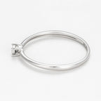 Bague Solitaire "Pure" - Or Blanc Diamants: 0,01Ct/1 - Or Blanc