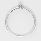 Bague Solitaire "Pure" - Or Blanc Diamants: 0,01Ct/1 - Or Blanc