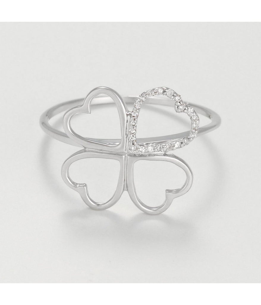 Bague "Hermione" - D0,04/22 - Or Blanc