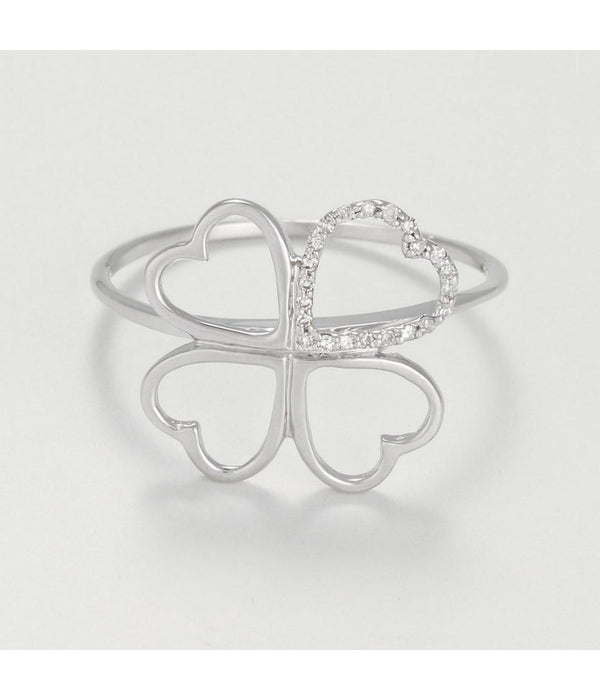 Bague "Hermione" - D0,04/22 - Or Blanc