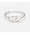 Bague "Ronds Entrelacés" - D0,06/30 - Or Blanc