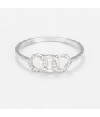 Bague "Ronds Entrelacés" - D0,06/30 - Or Blanc