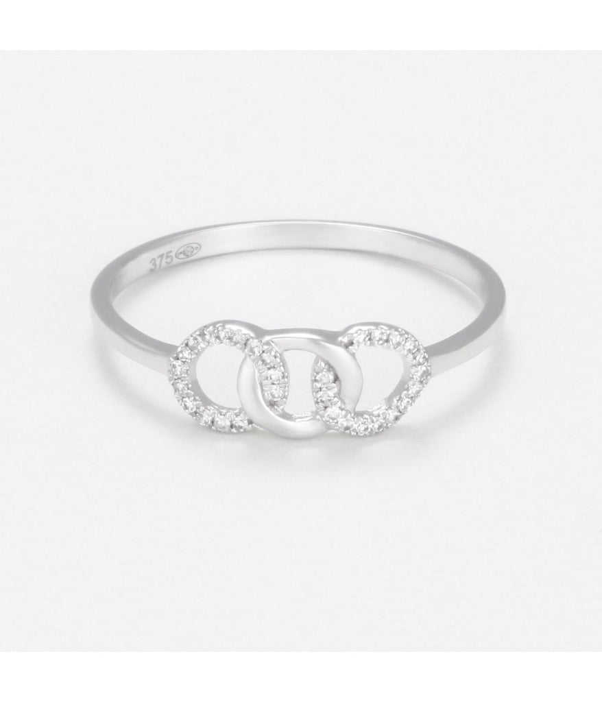 Bague "Ronds Entrelacés" - D0,06/30 - Or Blanc