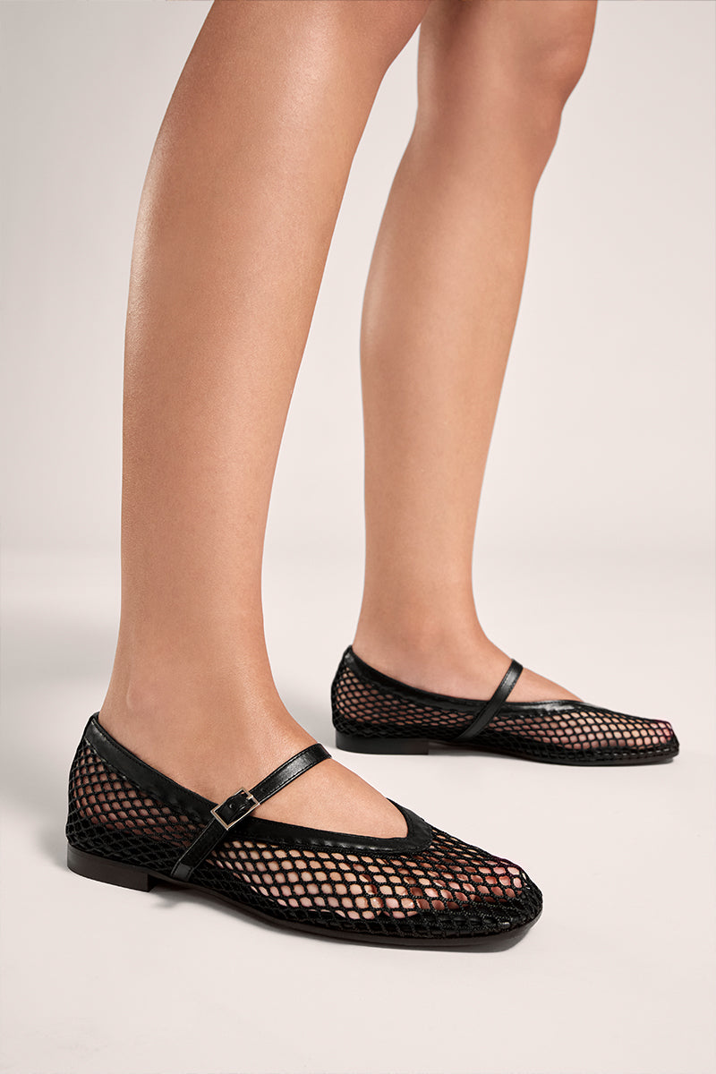Ballerines Nova - Negro Rejilla