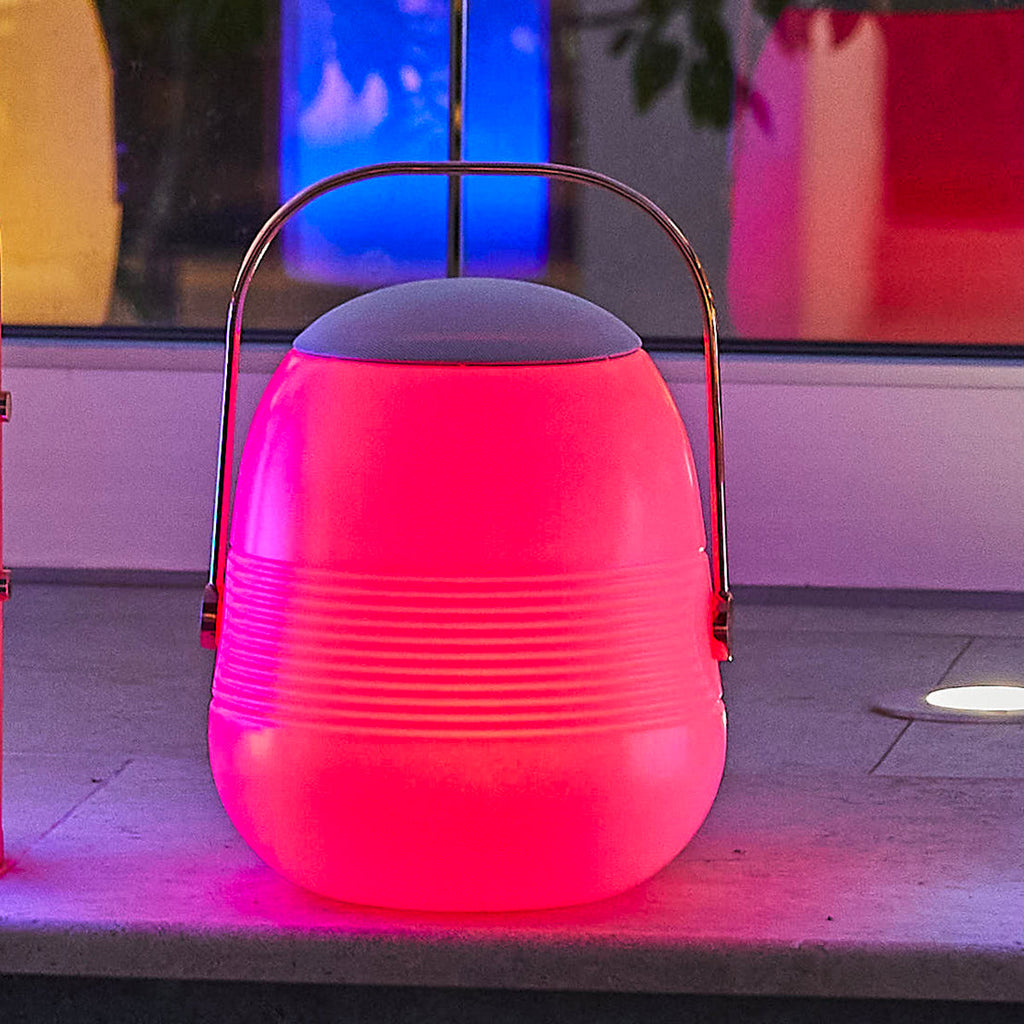 Bob Station - Lampe Enceinte Bluetooth - Cuivre - Blanc