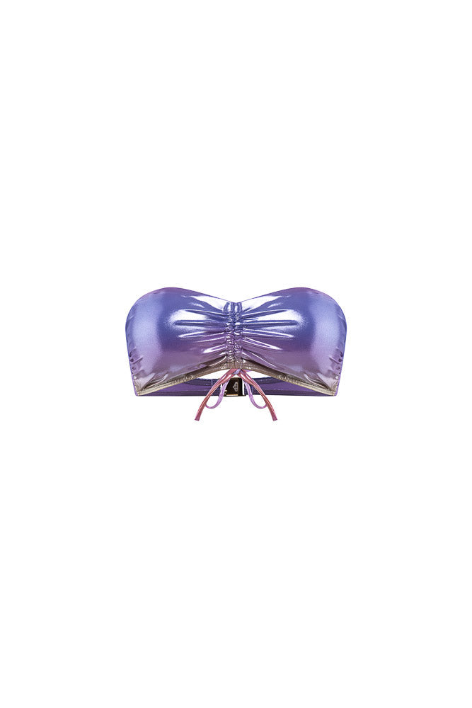 Bandeau Froncé Captivante Sunset Kaki/Rose
