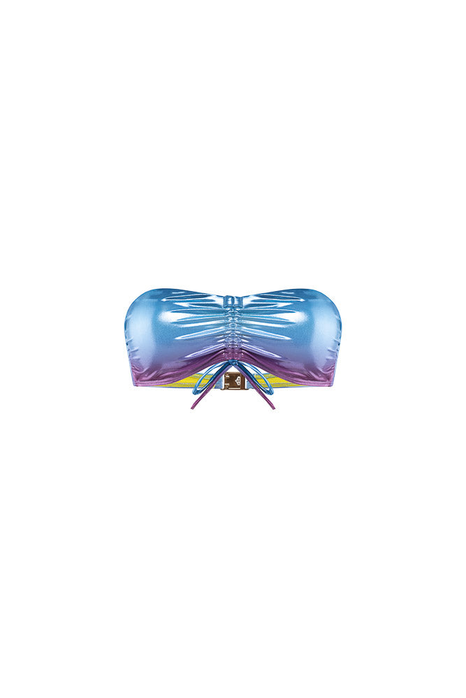 Bandeau Froncé Captivante Sunset Rouge/Bleu