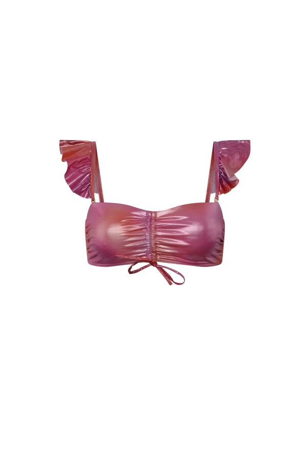 Haut De Maillot Amour A La Plage Dégradé Rouge/Rose