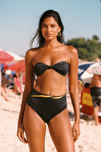 Haut De Maillot Samba Noir Petit Pois