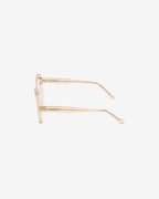 Lunettes de vue Barbara Champagne — monture rectangulaire acétate, vue de profil