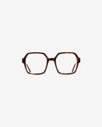Lunettes de vue Barbara Ecaille — monture carré acétate, vue de face