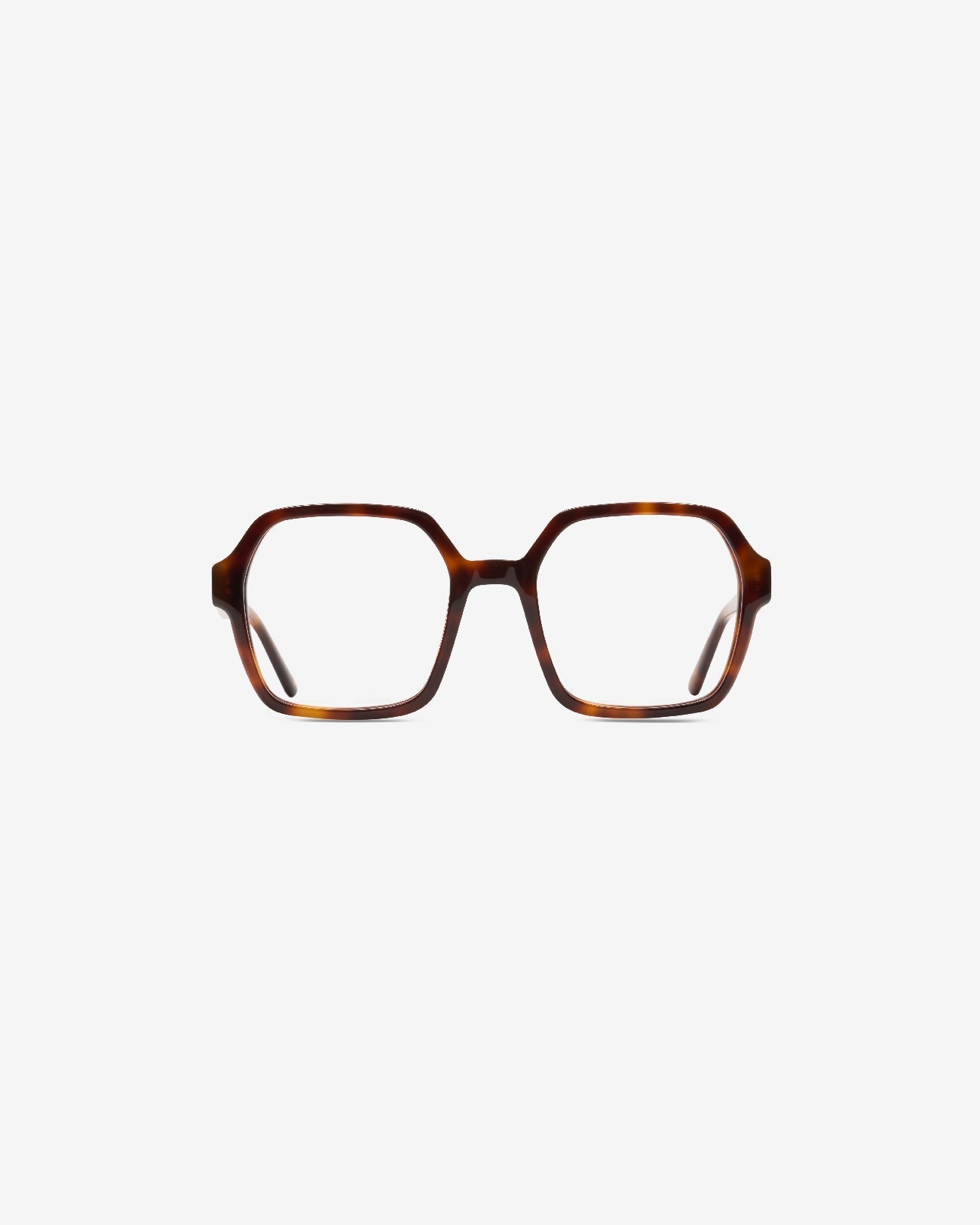 Lunettes de vue Barbara Ecaille — monture carré acétate, vue de face