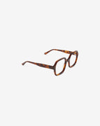Lunettes de vue Barbara Ecaille — monture carré acétate, vue de trois-quarts