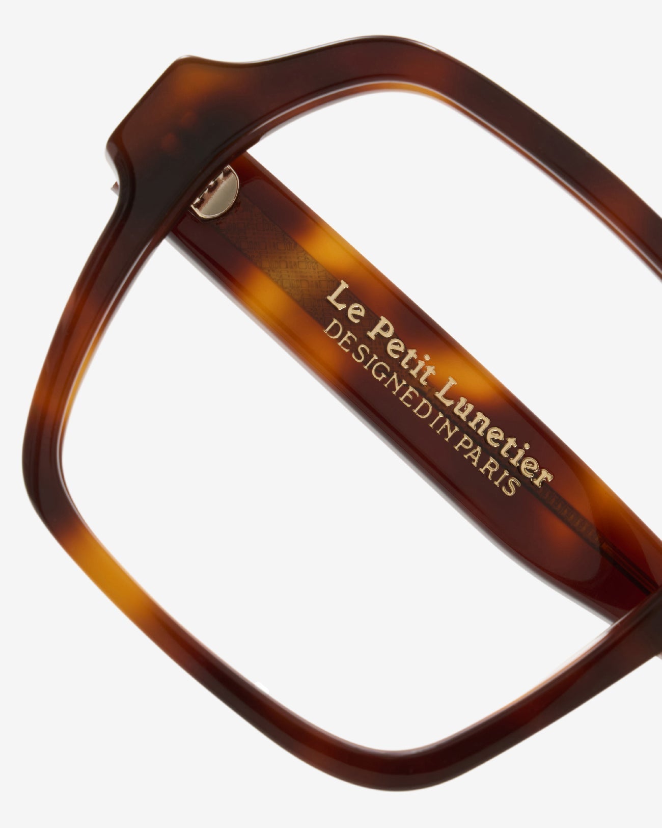 Lunettes de vue Barbara Ecaille — monture carré acétate, vue de trois-quarts