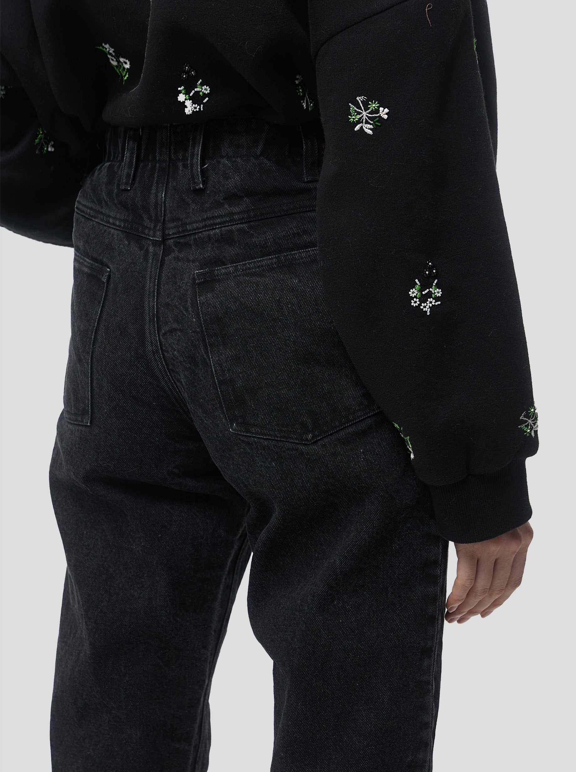 Pantalon Bean In Black Denim