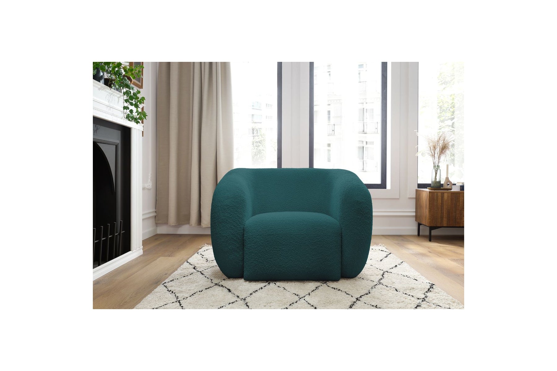 Celine - Fauteuil - Tissu Bouclette