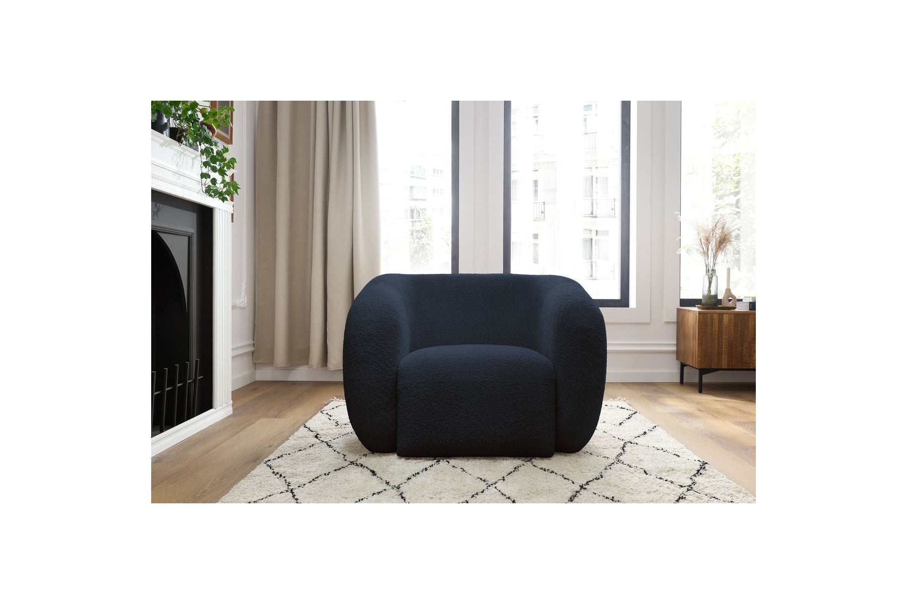 Celine - Fauteuil - Tissu Bouclette