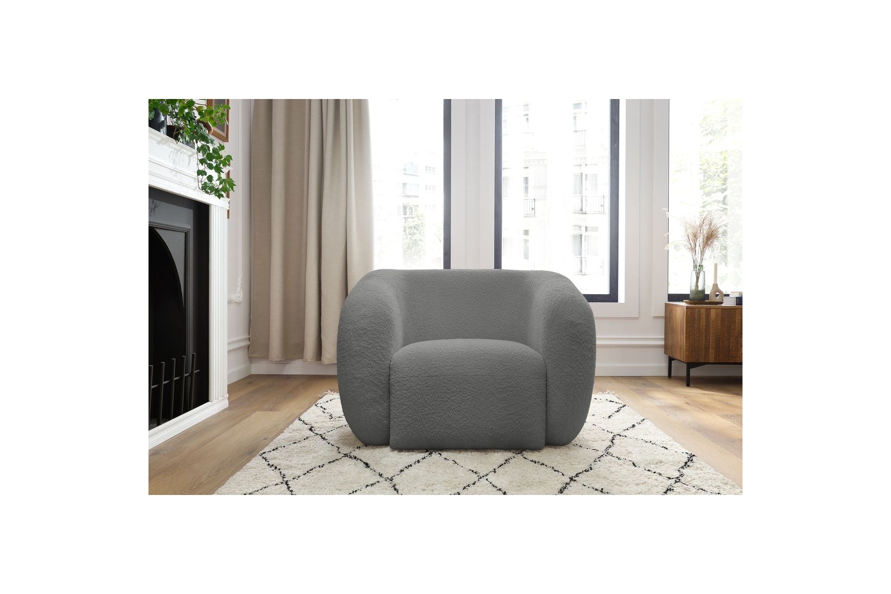 Celine - Fauteuil - Tissu Bouclette