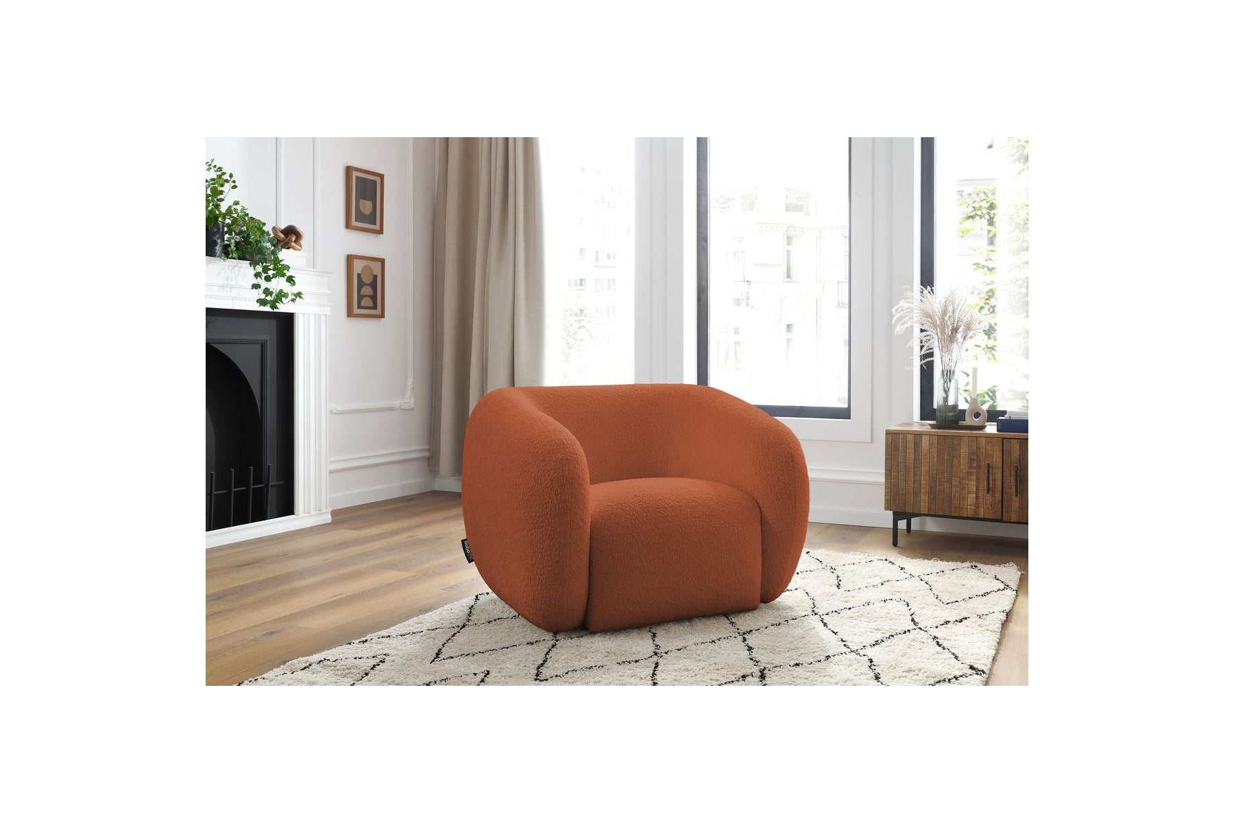 Celine - Fauteuil - Tissu Bouclette